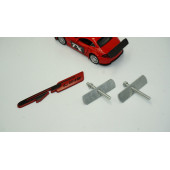 DK Kia GT Line Ön Panjur Vidalı 3D Siyah Kırmızı Metal Logo thumbnail 2