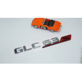 DK Tuning GLC 63S Bagaj Kırmızı Krom ABS Yazı Logo Benz İle Uyumlu thumbnail 2