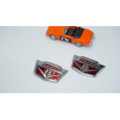 DK Tuning V8 Çamurluk Yanı Yeni Versiyon Krom Metal Logo Amblem Seti thumbnail 2