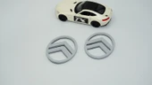 DK Tuning Citroen C3 C4 C5 C6 Gri ABS Yan Kanatlar Logo Arma Seti - 4