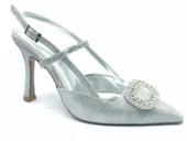 Feles Taş Toka Detaylı Arkası Açık Stiletto Kadın Topuklu Ayakkabı thumbnail 4