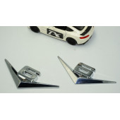 Dk V6 3m 3d Çamurluk Yanı Krom Metal Yazı Logo Seti thumbnail 3