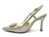 Feles Taş Toka Detaylı Arkası Açık Stiletto Kadın Topuklu Ayakkabı thumbnail 9