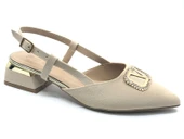 Feles V Toka Detaylı Arkası Açık Kadın Babet Ayakkabı thumbnail 1