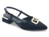 Feles V Toka Detaylı Arkası Açık Kadın Babet Ayakkabı thumbnail 2