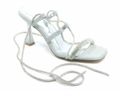 Feles Bilekten Bağlamalı Taş Detaylı Topuklu Kadın Abiye Ayakkabı thumbnail 3