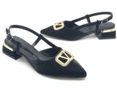 Feles V Toka Detaylı Arkası Açık Kadın Babet Ayakkabı thumbnail 6