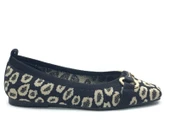 Feles Leopar Triko Küt Burun Kadın Babet Ayakkabı thumbnail 4