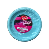 Ofis Catering Piknik Davet Doğum Günü Omeyva Sofra Seti - 25 Kişilik Turkuaz Tabak Bardak Takımı thumbnail 5