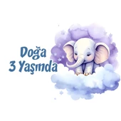 Sevimli Kuğu Temalı Doğum Günü Afişi 50X70 cm - 1
