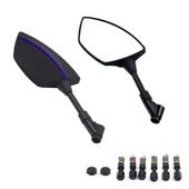 Motosiklet Ayna 426 Mavi Şeritli Üniversal 8-10 mm Uyumlu Marka Model Fark Etmez - 1