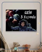 Astronot ve Gezegenler Temalı Doğum Günü Afişi 50X70 cm thumbnail 3