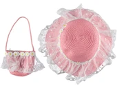 Kız Çocuk Hasır Fötr Şapka Çanta Kombin Set Sagoma Tasarım Model 4/8 YAŞ - 7