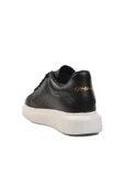 Aspor Siyah Beyaz Hakiki Deri Erkek Sneaker Premium - 4