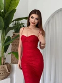 Kalıse İp Askılı Elbise - 5