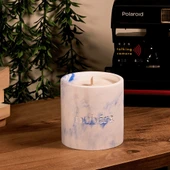 Sea Breeze - Mavi Taş Saksı Mum (Büyük Boy) - 1