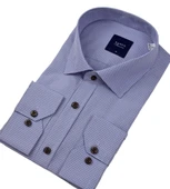 Erkek Klasik Piti Kare Uzun Kol Gömlek 3759 BGL-ST04398 thumbnail 10