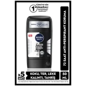 NIVEA Men Erkek Stick Deodorant Black & white Invisible Original 50 ml, 72 Saat Anti-perspirant Ter Koruması - 2