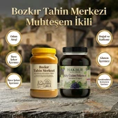 Bozkır tahin Merkezi Yerli Altın susam tahini 935 Gr & Köy Üzüm Pekmezi 950 Gr (doğal& katkısız) thumbnail 1