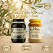 Bozkır tahin Merkezi Yerli Altın susam tahini 935 Gr & Köy Üzüm Pekmezi 950 Gr (doğal& katkısız) thumbnail 2