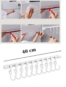 Yapışkan Veya Vida Sabitlemeli Hareketli 10 Kancalı Askı Mutfak Banyo Elbise Askısı - 3