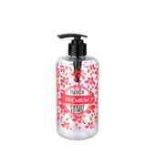 Şeffaf Sıvı Sabunluk Yuvarlak Plastik Pompalı 500 ML - 1