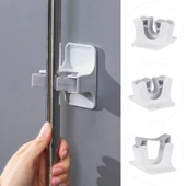 2 Adet Güçlü Yapışkanlı Mop - Paspas - Fırça Sap Tutucu Banyo Düzenleyici Askı - 1