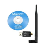 300Mbps Wireless USB WiFi Adaptör Dongle 5dBi Anten Network LAN - 2