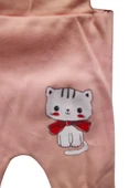 KEDİ BASKILI PATİKLİ KIZ TEK ALT - 2