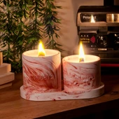 Warm Touch - Kiremit Mum & Dekoratif Tepsi Set - 1