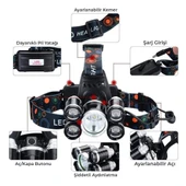 Ayt Powermaster Mx-501 18+3 Power Ledli Su Geçirmez Kafa Feneri Led Aydınlatma Kamp Lambası Fener - 5