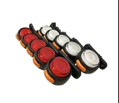 6 Adet Neon Ledli Takoz Lamba 12-24 Volt Kırmızı-beyaz thumbnail 1