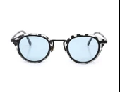 Siyah-Beyaz Çerçeve Mavi Cam Polarize Güneş Gözlüğü thumbnail 1