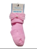 KIZ BEBEK İNCİ AKSESUARLI SOKET ÇORAP - 1
