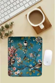 SonicTouch Bilek Destekli Bahar Dalları Turkuaz Dikdörtgen Pürüzsüz Yüzey Dikişsiz Mouse Pad 18x22cm - 1
