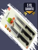 ATLANTİK Atlantik Çok Amaçlı  Kurban Bıçak Seti 3 lü - 5 Yıl Garantili - 1
