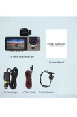 Araç İçi Wi-fi Kamera HD 3 Kameralı 7/24 Kayıt G-sensör Mobil Uygulama İle Canlı Takip Black Box - 7