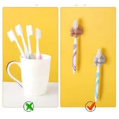 Periboia Yapışkanlı Esnek Silikon Çok Amaçlı Tutacak Klips (C1045) - 2