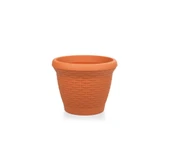 Omnipazar SO-HS02 Plastik Hasır Desenli Dekoratif Saksı 6 Litre No 2 - 9