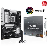 ASUS B650E MAX GAMING WIFI, 4xDDR5, 3xM.2, DP, HDMI, Type-C, Wi-Fi 6E, Bluetooth v5.3, AMD Ryzen 7000 Serisi, AM5 Soket Gaming Anakart - 1