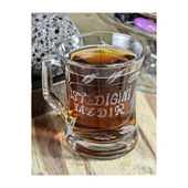 Decocia Kişiye Özel İsimli Kulplu Cam Kupa Bardak 225cc thumbnail 3