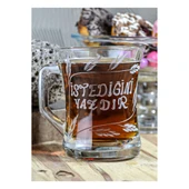 Decocia Kişiye Özel İsimli Kulplu Cam Kupa Bardak 225cc thumbnail 2