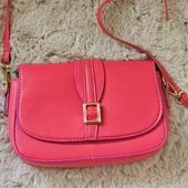 Fuşya Pembe Mini Tokalı Omuz Çantası - 5