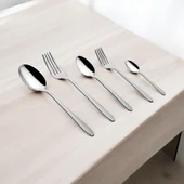 Özlife defne 60 parça çatal kaşık takımı seti 12 kişilik paslanmaz çelik - 5