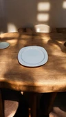 Kütahya porselen 6 parça pasta servis takımı - pasta tatlı sunum tabağı 21 cm. - 5