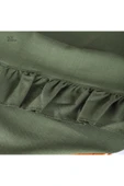 Fırfırlı Haki Keten Masa Örtüsü - 4