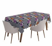 Tropikal Zigzag Desenli Leke Tutmaz Masa Örtüsü - 1