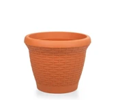 Omnipazar SO-HS06 Plastik Hasır Desenli Dekoratif Saksı 42 Litre No 6 - 9