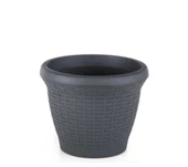 Omnipazar SO-HS06 Plastik Hasır Desenli Dekoratif Saksı 42 Litre No 6 - 5