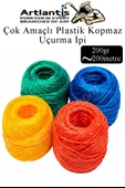 Çok Amaçlı Plastik Kopmaz Uçurtma İpi Çamaşır İpi 4 Adet Renkli 200 Metre Naylon İp Çırpı İpi Çizim İnşaat Duvar İpi - 1